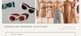 Sunglasses and women's clothing on a promotional banner for American women's clothing.