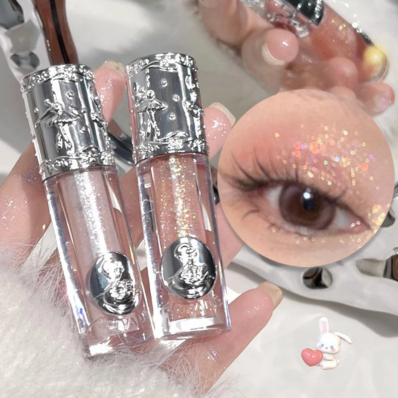 Liquid Eyeshadow Little Brush Pearlescent Glitter Shimmer Fine Sparkling Sequin Pearly Eye Shadow Quick Dry Eyeliner Highlighter